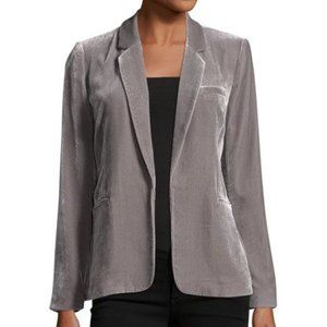 Joie Mahira Velvet Blazer Gray Sz 2